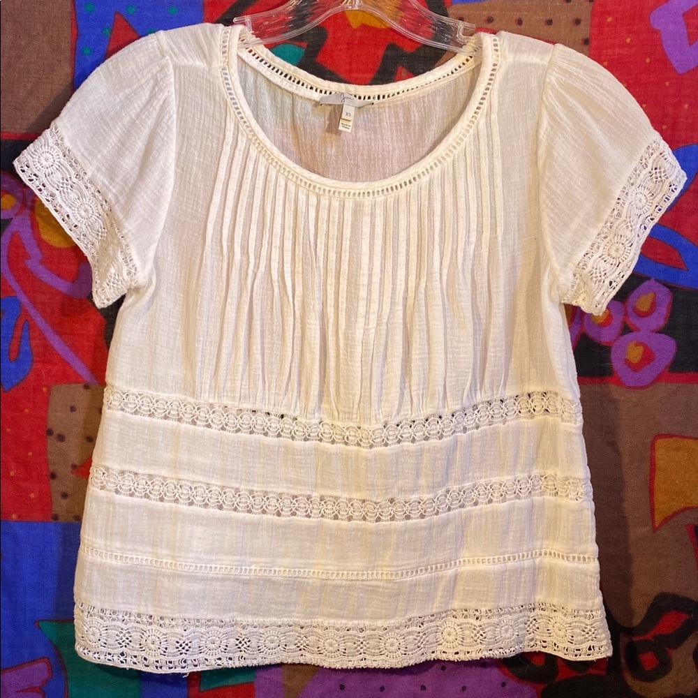 Joie white peasant top